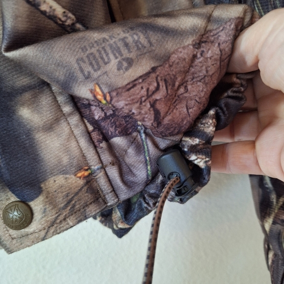 Herters Cabela's Mossy Oak Full Zip Hooded Camo Hunting Jacket Mens Size L - Picture 7 of 9
